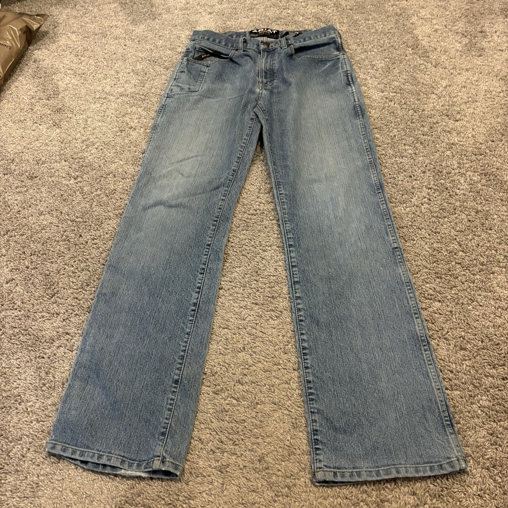 Ariat Rebar Jeans Men's 31x34 Blue M4 Low Rise Boot Cut Workwear Western